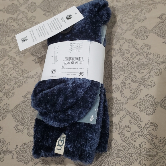 UGG Navy Leda Cozy Socks - Picture 6 of 10